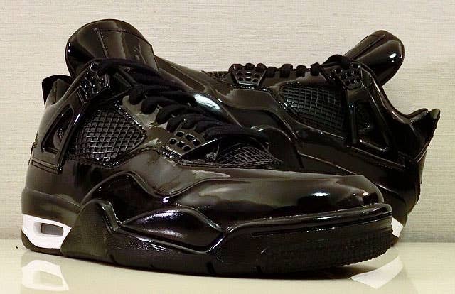 jordan 4 shiny black