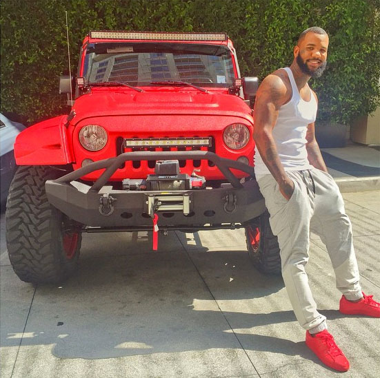 The Game wearing the &#x27;Red&#x27; adidas Originals Superstar Supercolor