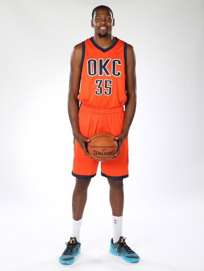 Kevin Durant Wearing the &#x27;OKC&#x27; Nike KD 8