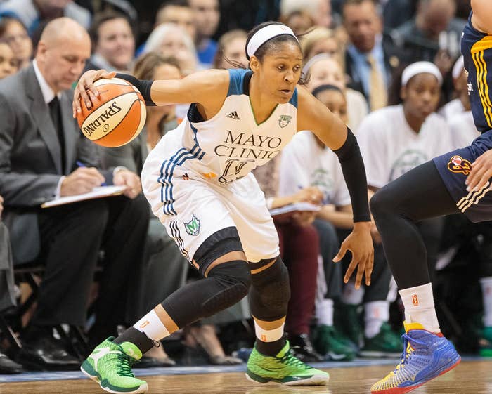 Maya Moore wearing Green Air Jordan XX9 PE for the WNBA Finals (4)