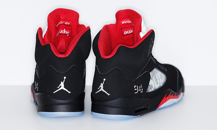 Supreme's Air Jordan 5s Release Tomorrow