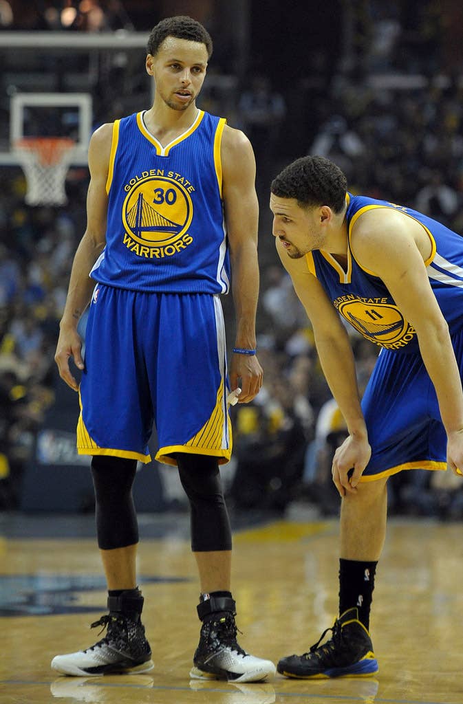 Stephen Curry wearing the &#x27;MVP&#x27; Under Armour Curry One (2)