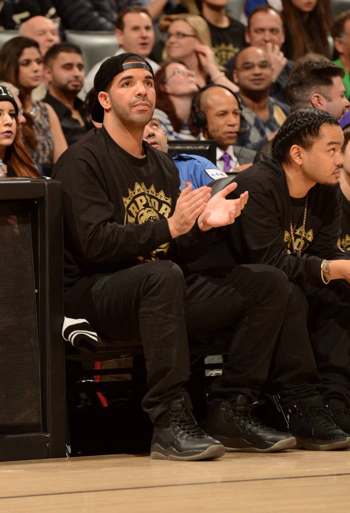 Drake Wears Air Jordan 10 OVO Black (2)