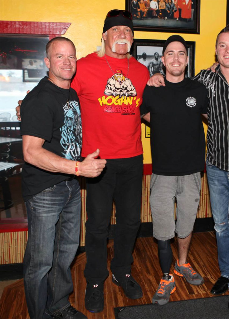 Hulk Hogan wearing the &#x27;Playoff&#x27; Air Jordan VIII 8