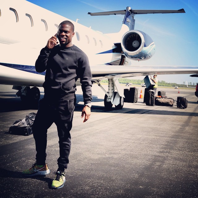 Kevin Hart wearing the Nike Flyknit Air Max