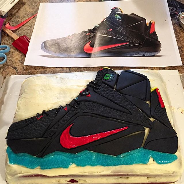 Jason Petrie&#x27;s Nike LeBron 12 Birthday Cake (2)