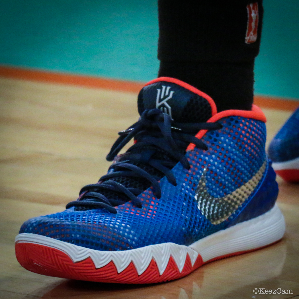 Chelsea Gray wearing the &#x27;USA&#x27; Nike Kyrie 1