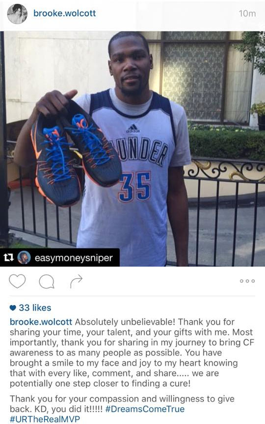 Kevin Durant Gives Sneakers to Fan with Cystic Fibrosis (2)