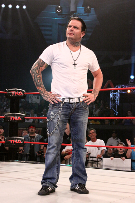 Jeff Hardy wearing the adidas Superstar II