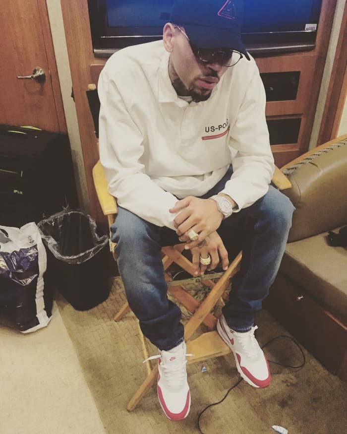 Chris Brown Wearing the Nike Air Max 1