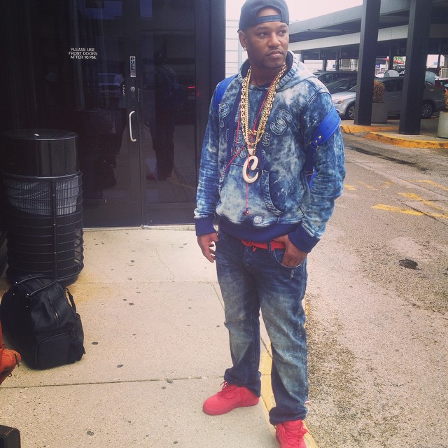 Cam&#x27;ron wearing the &#x27;Red Suede&#x27; Nike Air Force 1