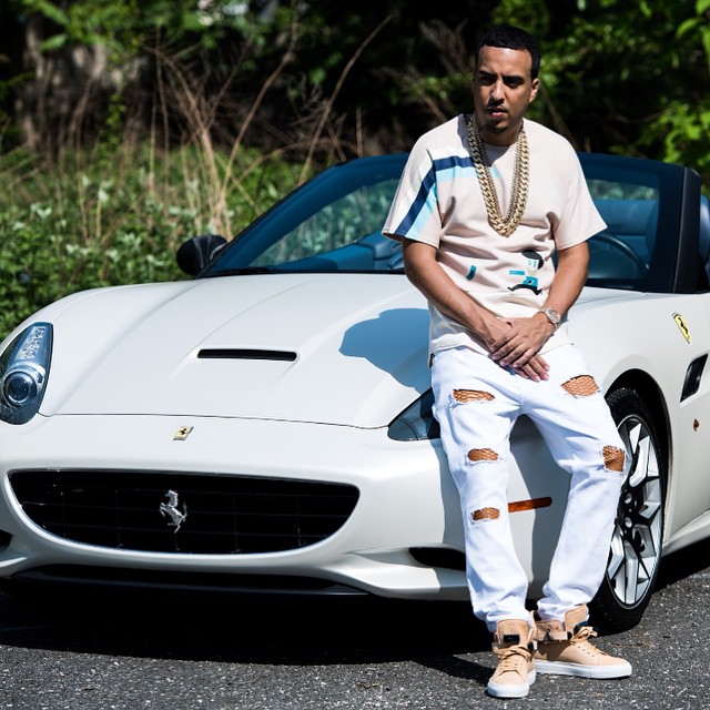 French Montana wearing the &quot;Tan&quot; Buscemi 100mm