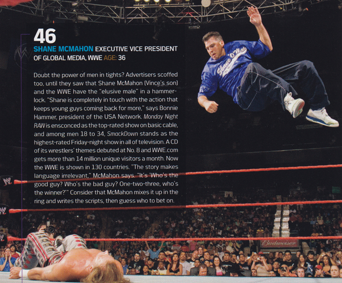 Shane McMahon wearing the Air Jordan Retro 3 True Blue