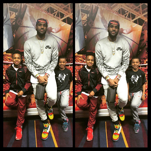 LeBron James wearing the &#x27;Stewie&#x27; Nike LeBron VI 6