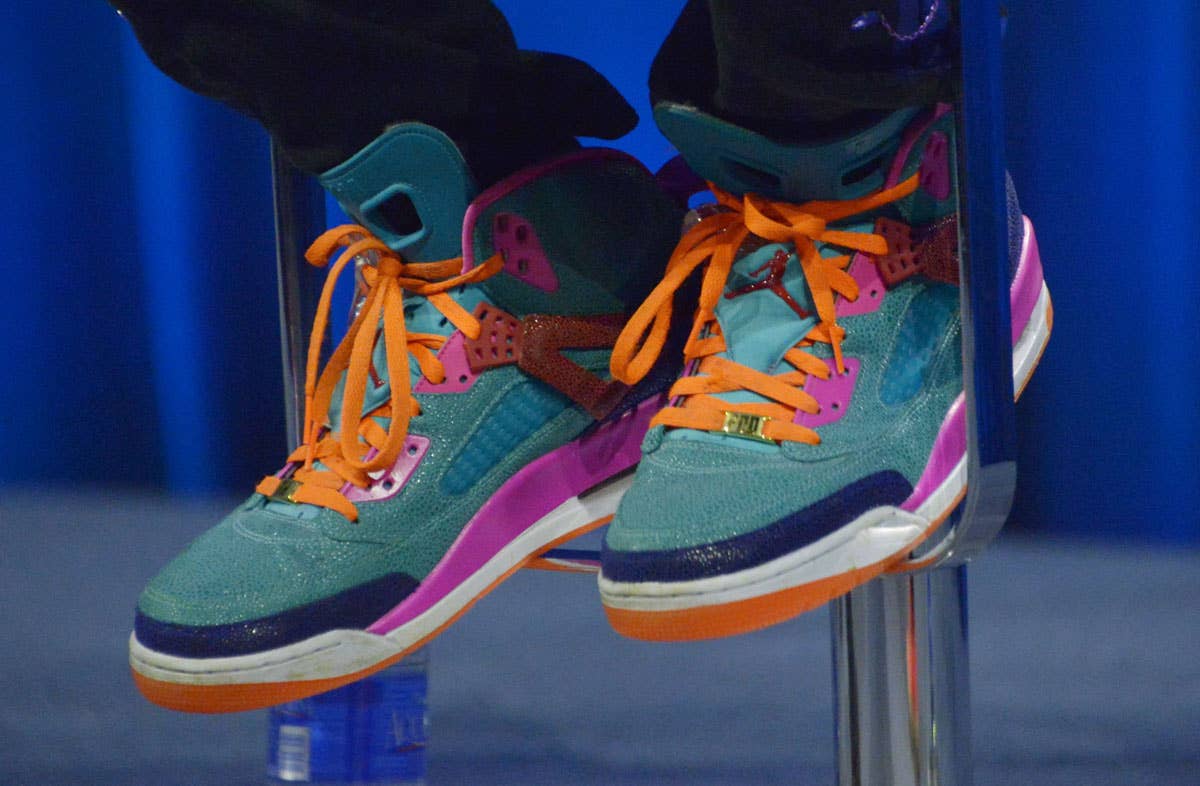 SoleWatch: Chris Martin Gets Ready for Super Bowl Performance in Colorful  Jordans