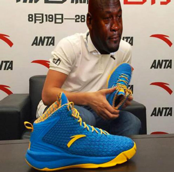 Best Michael Jordan Crying Sneaker Memes: Klay Thompson ANTA