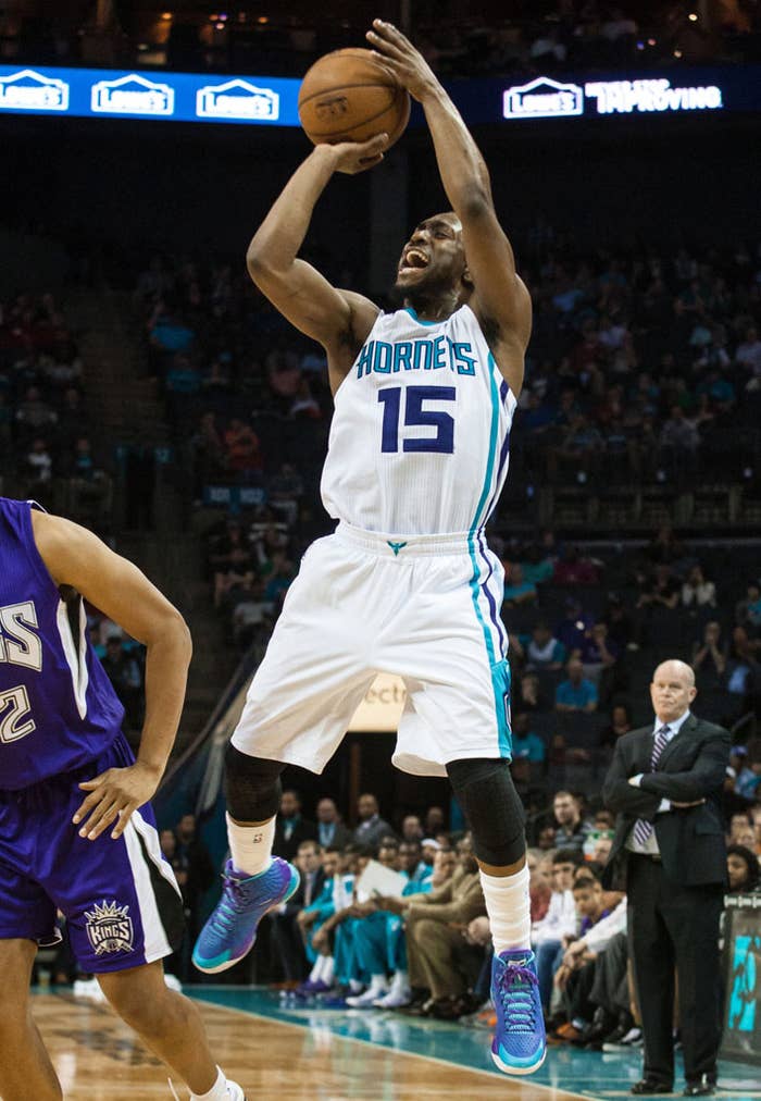 Kemba Walker wearing Under Armour Curry One Hornets Father to Son (1)