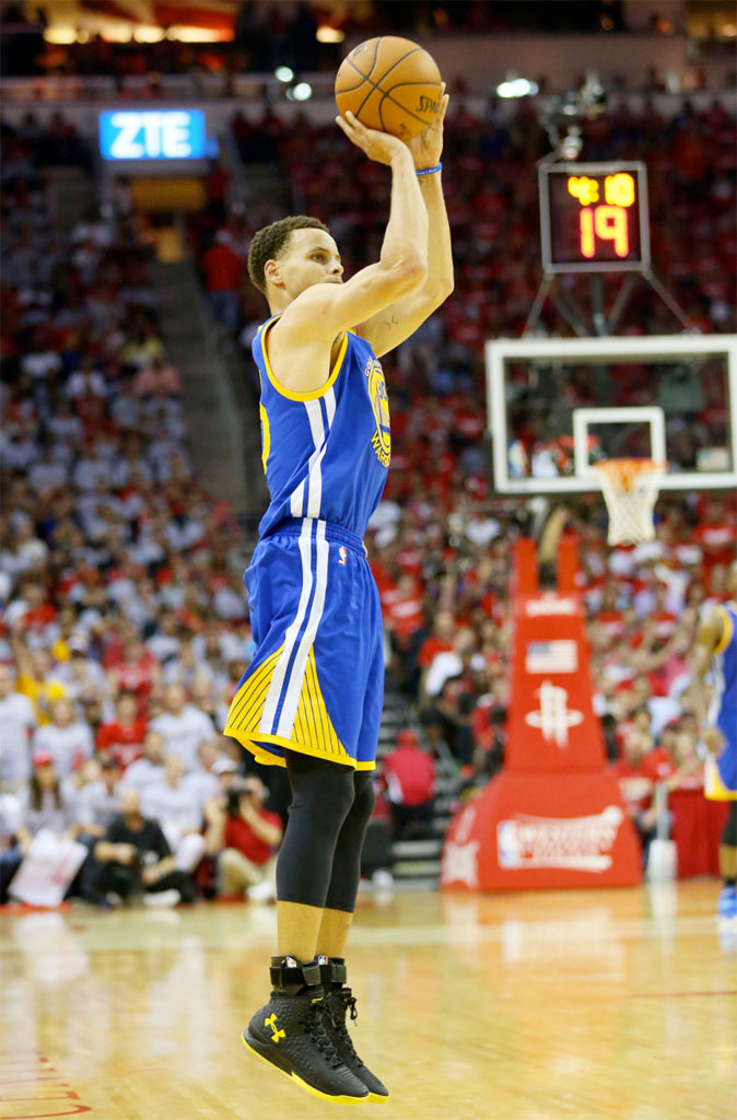 Stephen Curry wears Black/Yellow Under Armour Curry One PE in Game 3 (3)