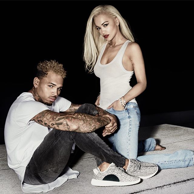 Chris Brown wearing the adidas Yeezy 350 Boost