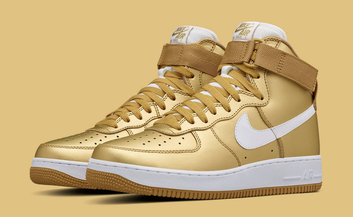 Nike Air Force Ones Gold Drip