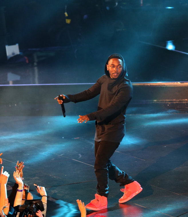 Kendrick Lamar Wears &#x27;Red October&#x27; Nike Air Yeezy 2 (5)