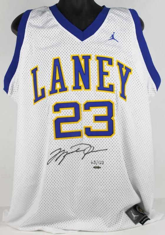 Basketball Jerseys Michael Jordan #23 Laney High School Jersey Yellow