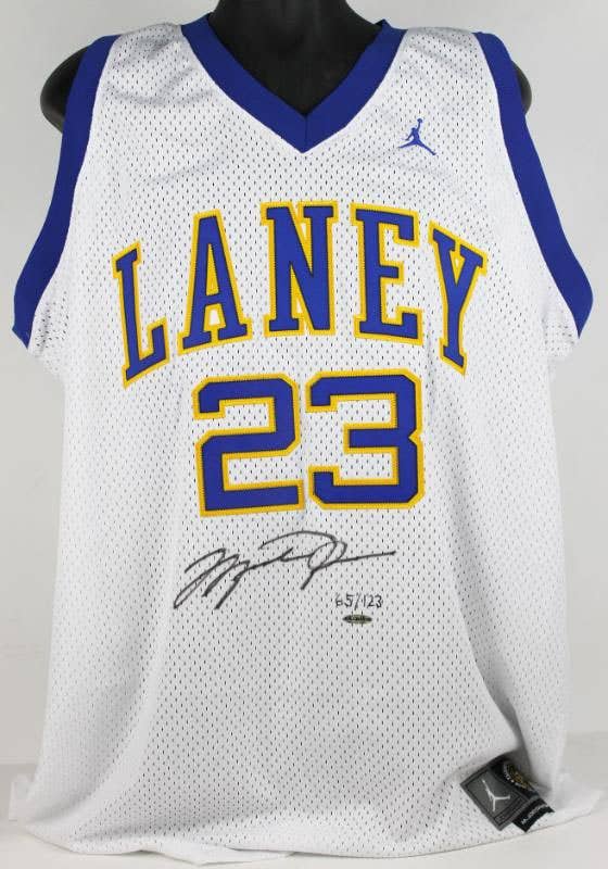 High School Basketball Jersey Michael Jordan #23 Laney White
