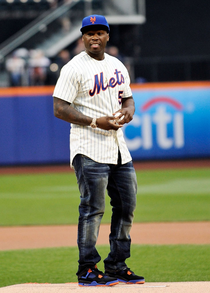 SoleWatch: 50 Cent Throws the Heat in 'Cavs' Air Jordan 4 | Complex