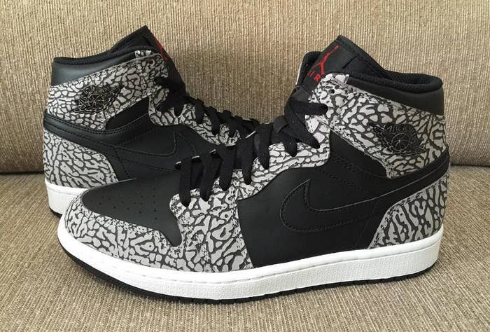 Air Jordan 1 Black Cement Elephant