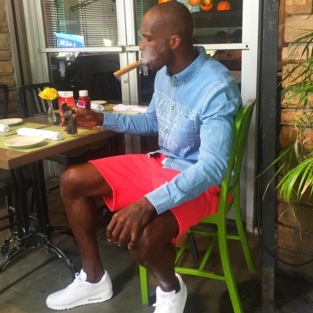 Chad Johnson wearing the Nike Air Max 90 in White