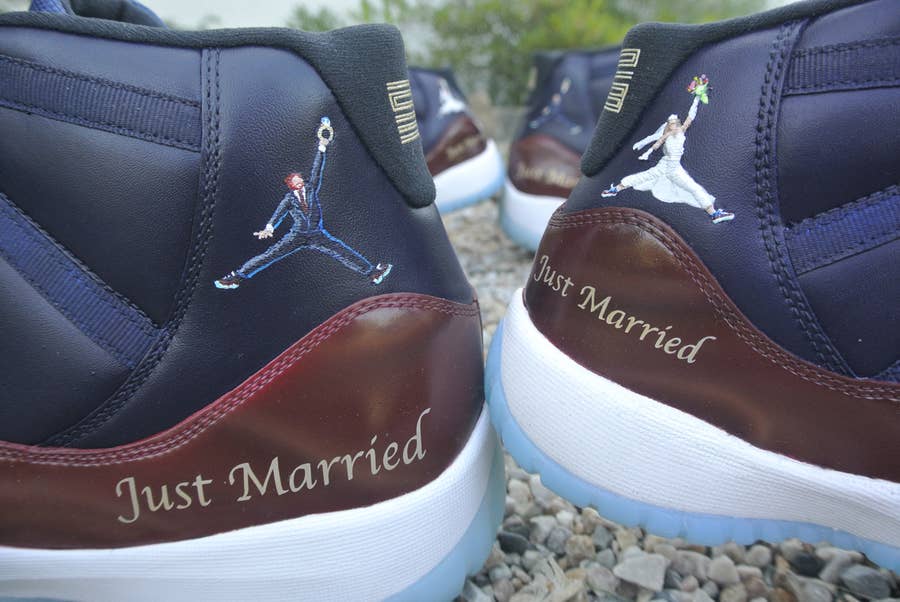 Customizer Creates Air Jordan 11s for a Wedding Ceremony