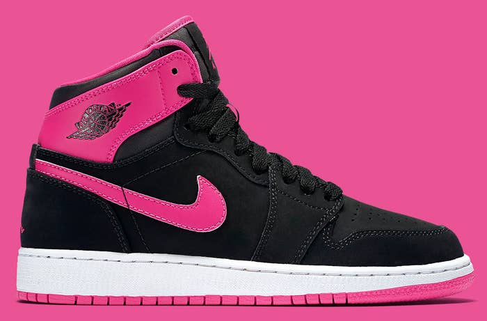 Air Jordan 1 High Girls Black/Pink (2)