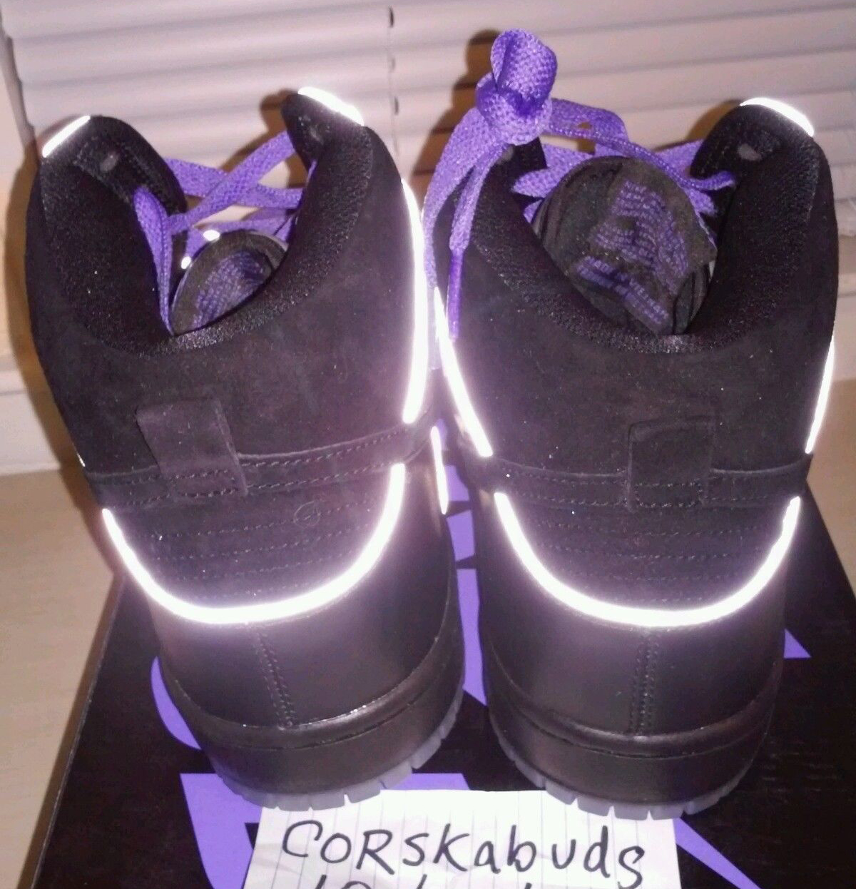 Nike SB Dunk High Purple Box 3M Heel