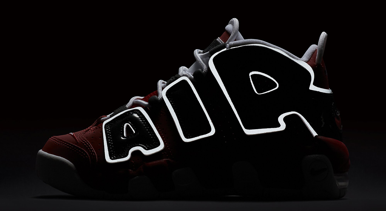 Nike Air More Uptempo Red Black Reflective