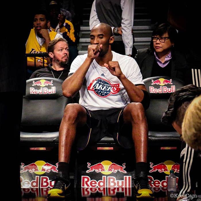 Kobe Bryant wearing a &#x27;Hollywood Nights&#x27; Nike Kobe 10 Elite PE (1)