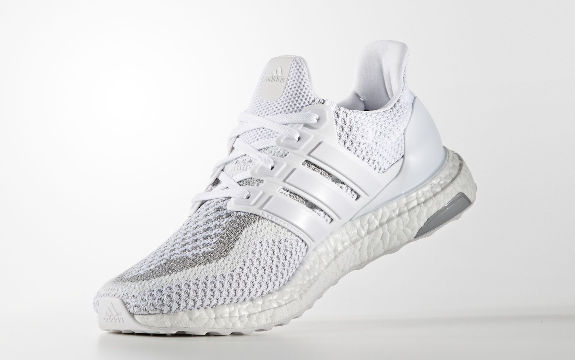 White Adidas Ultra Boost Reflective Medial