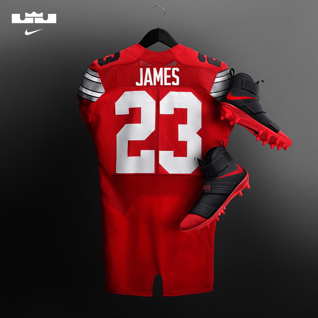 Nike LeBron Soldier 10 Cleats Ohio State Jersey