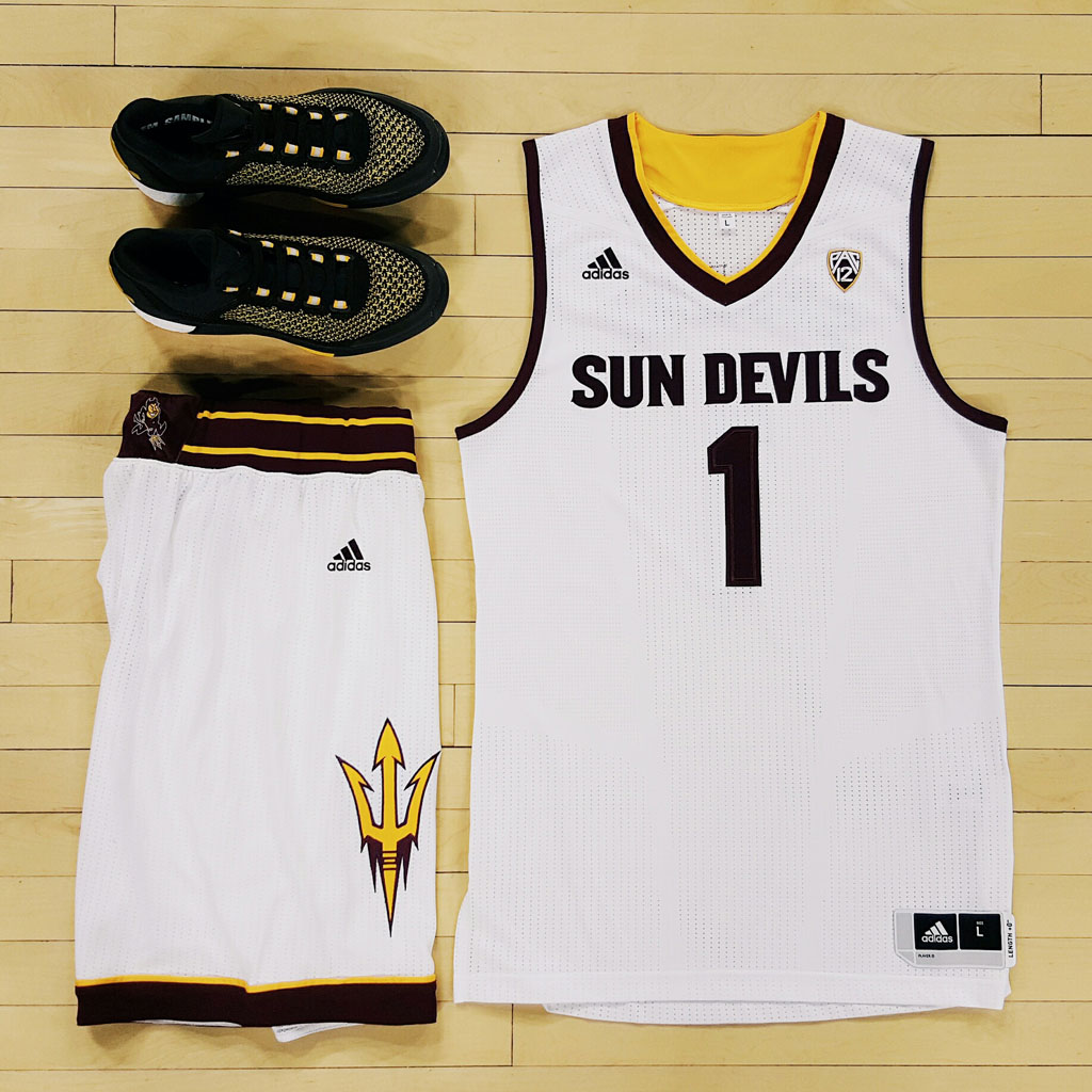 Arizona State Sun Devils 2015 adidas Basketball Uniforms (Home)