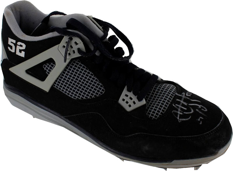 C.C. Sabathia Air Jordan 4 New York Yankees Black/Grey Cleats (2009)
