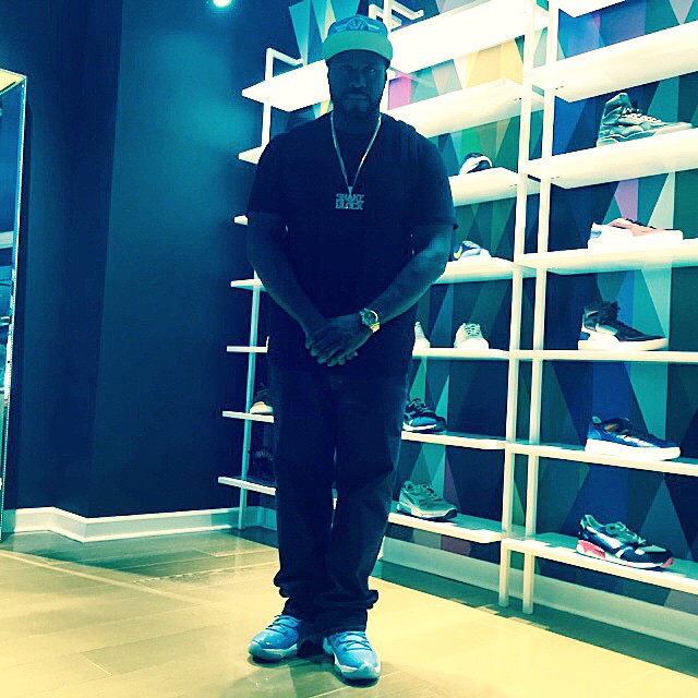 DJ Funk Flex wearing the &#x27;Pantone&#x27; Air Jordan 11