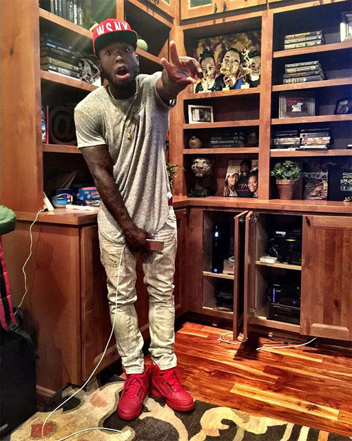 Nate Robinson wearing the &#x27;Red&#x27; Nike Air Python