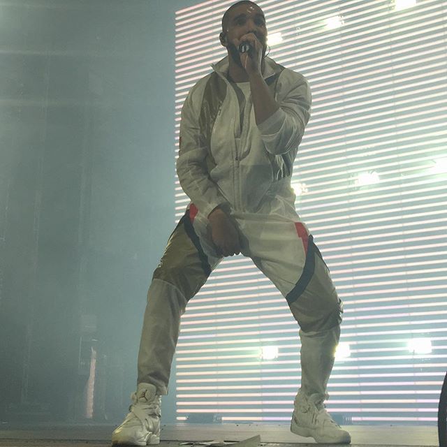 Drake wearing the &#x27;OVO&#x27; Air Jordan 8