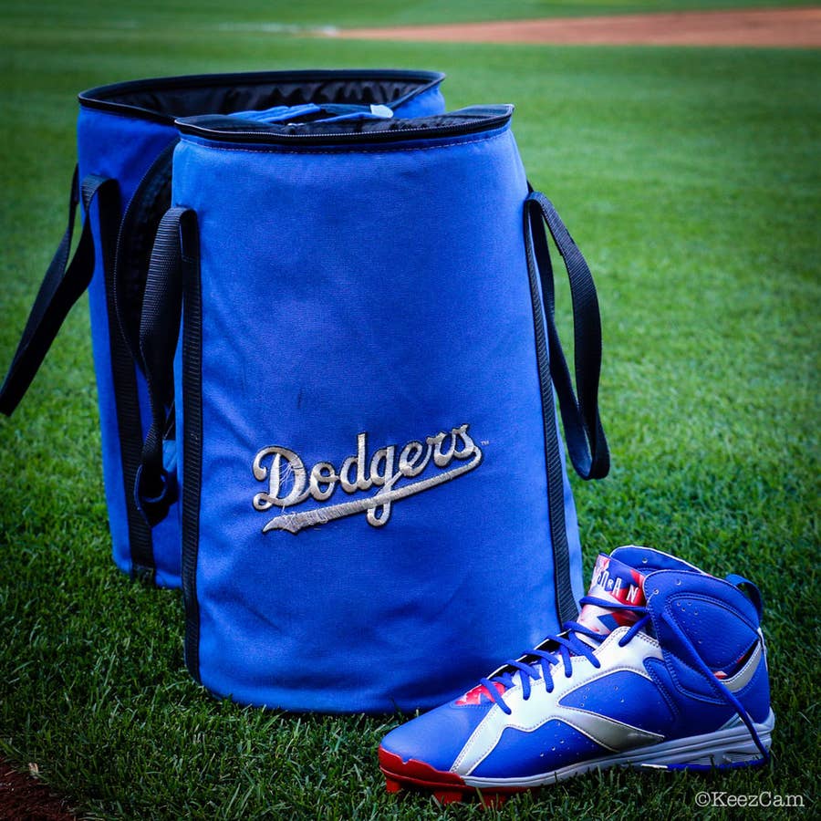 Carl Crawford's Air Jordan 7 “Dodgers” PE Cleats •