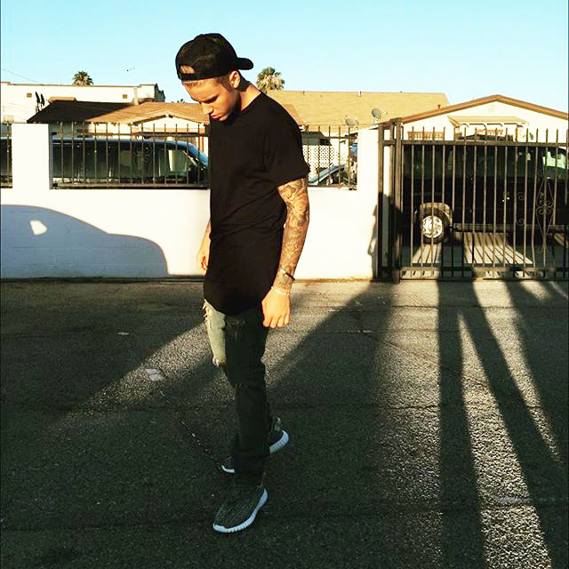 Justin Bieber wearing the adidas Yeezy 350 Boost