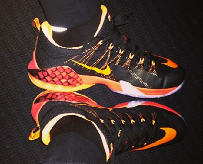 Nike LeBron XII 12 Low Black/Red-Yellow Scale (5)