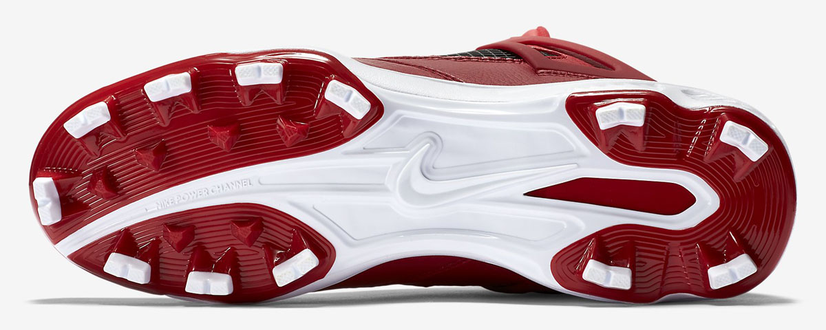 Air Jordan 4 Baseball Cleats Red/White (5)