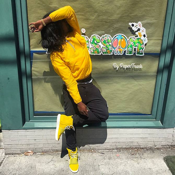 Trinidad James adidas Yeezy Boost Yellow (1)