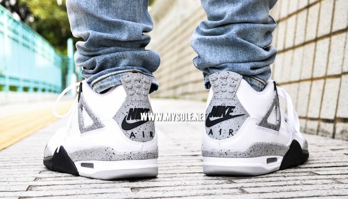 Air Jordan 4 &#x27;Cement&#x27; with Nike Air On-Foot 836015-192 (4)