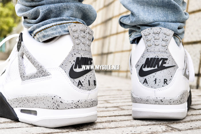 Air Jordan 4 &#x27;Cement&#x27; with Nike Air On-Foot 836015-192 (6)