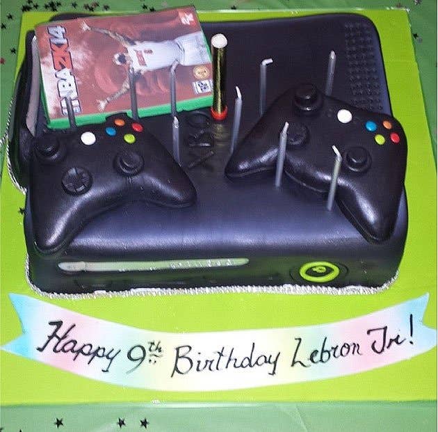 LeBron James Jr X-Box Birthday Cake